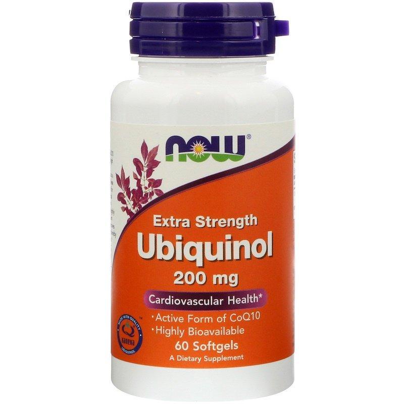 

Убихинол NOW Foods "Ubiquinol" для сердечно-сосудистой системы, 200 мг (60 гелевых капсул)