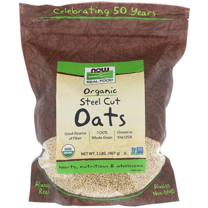 

Органический резаный овес NOW Foods, Real Food "Steel Cut Oats" (907 г)