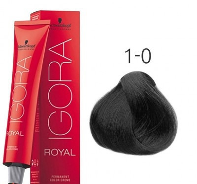 

Краска для волос Schwarzkopf Professional Igora Royal 60 мл 1-0 Черный натуральный