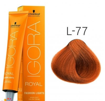 

Краска для волос Schwarzkopf Igora Royal Fashion Light 60 мл L-77 Медный экстра