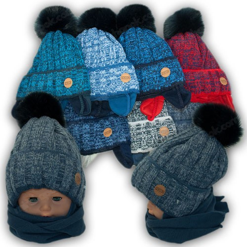 Дитячий комплект - шапка і шарф (хомут) для хлопчика
