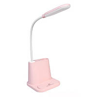 Настольная светодиодная лампа Usams c аккумулятором 1200mah розовая (LPKH1200R)