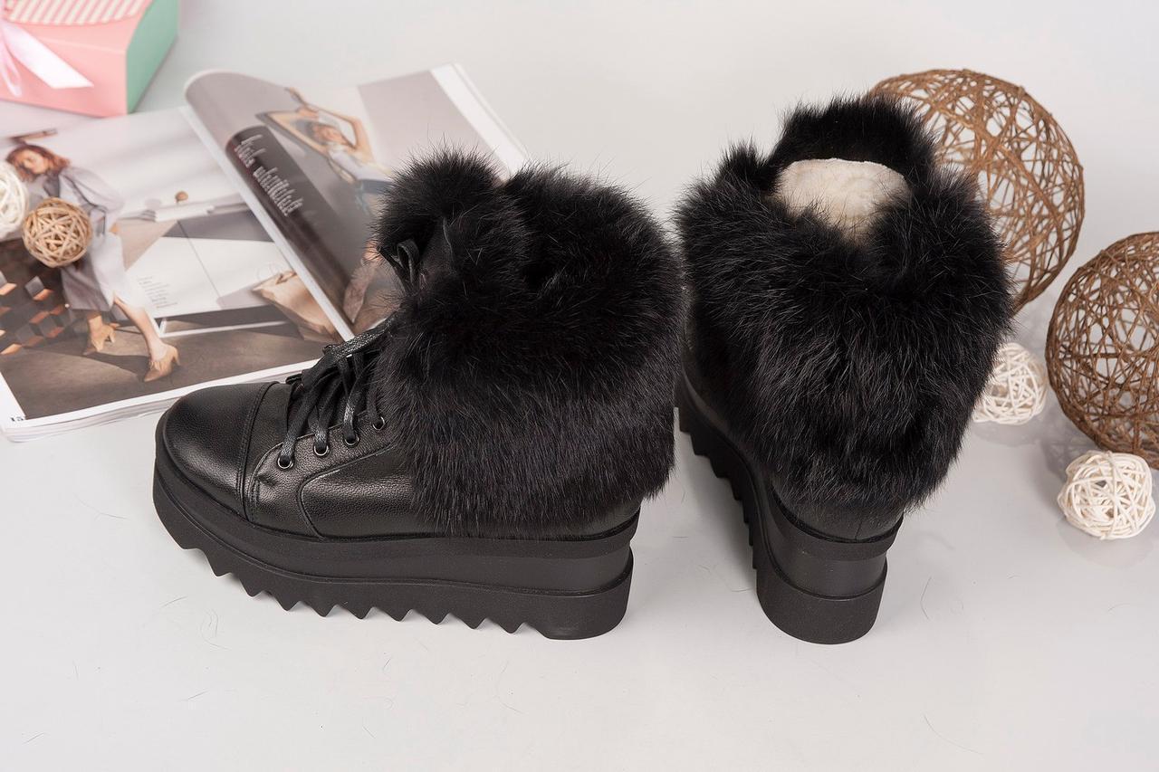 Зимние женские ботинки на натуральном меху и натуральной кожи