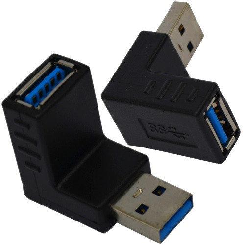 Переходник штекер USB A - гнездо USB A угловой version 3.0