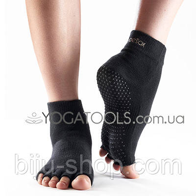 

Носки для йоги нескользящие BLACK ANKLE, мужские (42-45р.), TOESOX, USA