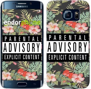 

Чехол на Samsung Galaxy S6 Edge G925F Parental advisory "2879c-83", Зелёный