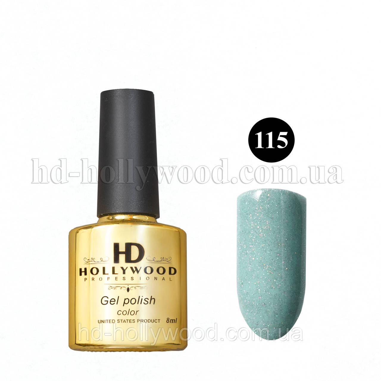 

Гель лак 115 Голубой Небесный Шиммер HD Hollywood 8 ml