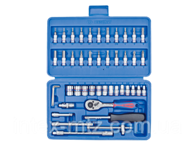 

Набор головок 1/4" 46 ед. 6-ти гранные, (4-14мм) в пластике ST2346MR KING TONY