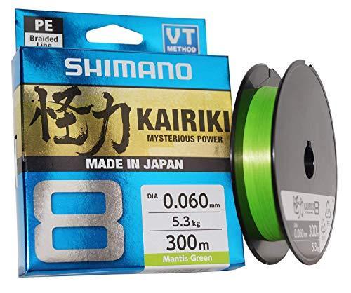 

Шнур Shimano Kairiki 8 PE (Mantis Green) 300m 0.315mm 33.5kg