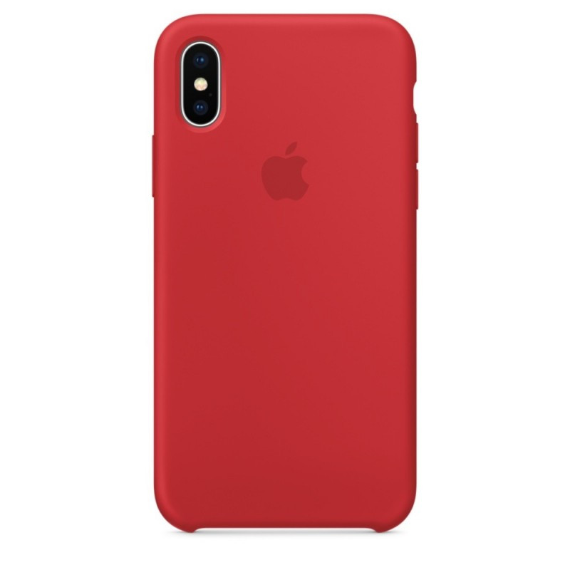 

Чехол Silicone case (A) для Apple iPhone X (5.8") / XS (5.8, Красный / red