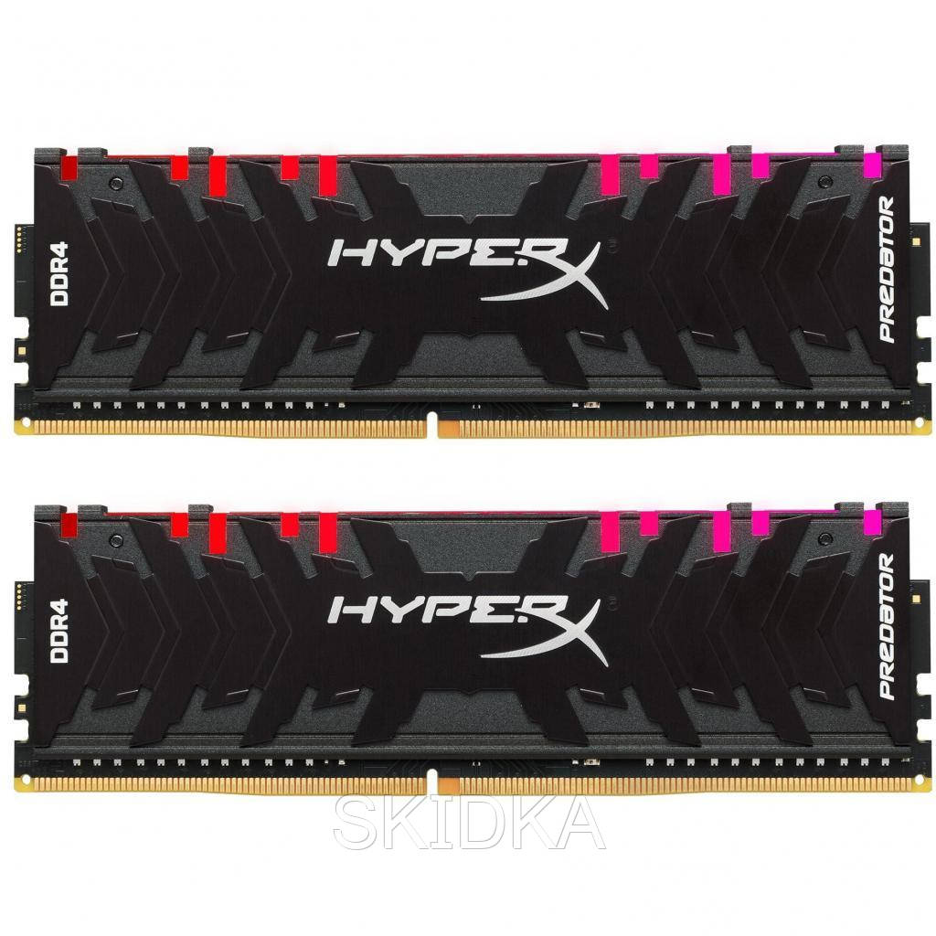 

Модуль памяти для компьютера DDR4 32GB (2x16GB) 3200 MHz HyperX Predator RGB Kingston (HX432C16PB3AK2/32)