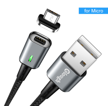 

Кабель магнитный для зарядки телефона Elough microUSB Android 200см |3A| Черный