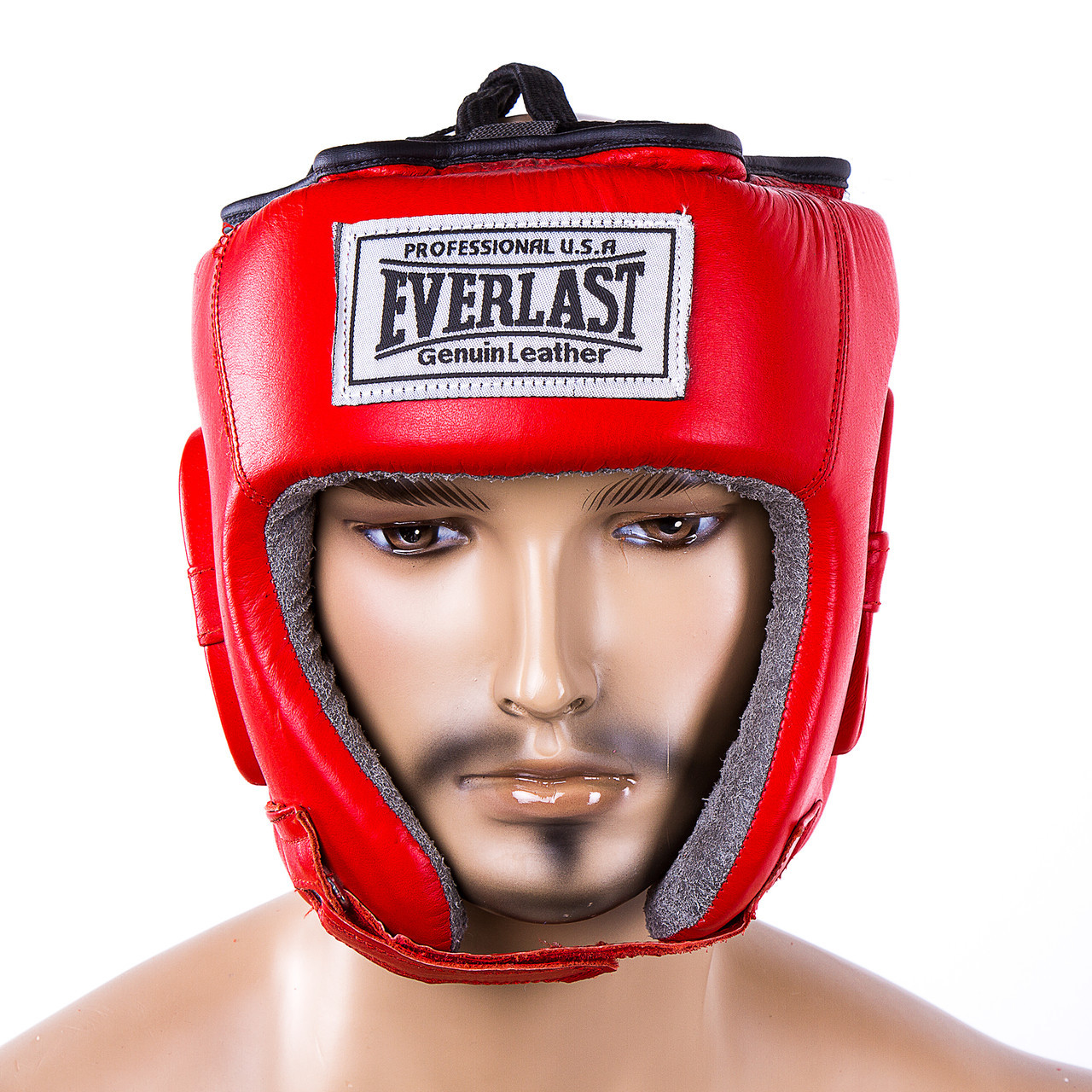 

Шлем боксерский открытый кожа Everlast EVSV480 красный (реплика) S