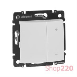 

Диммер 600 Вт кнопочный, белый, 770074 Legrand Valena