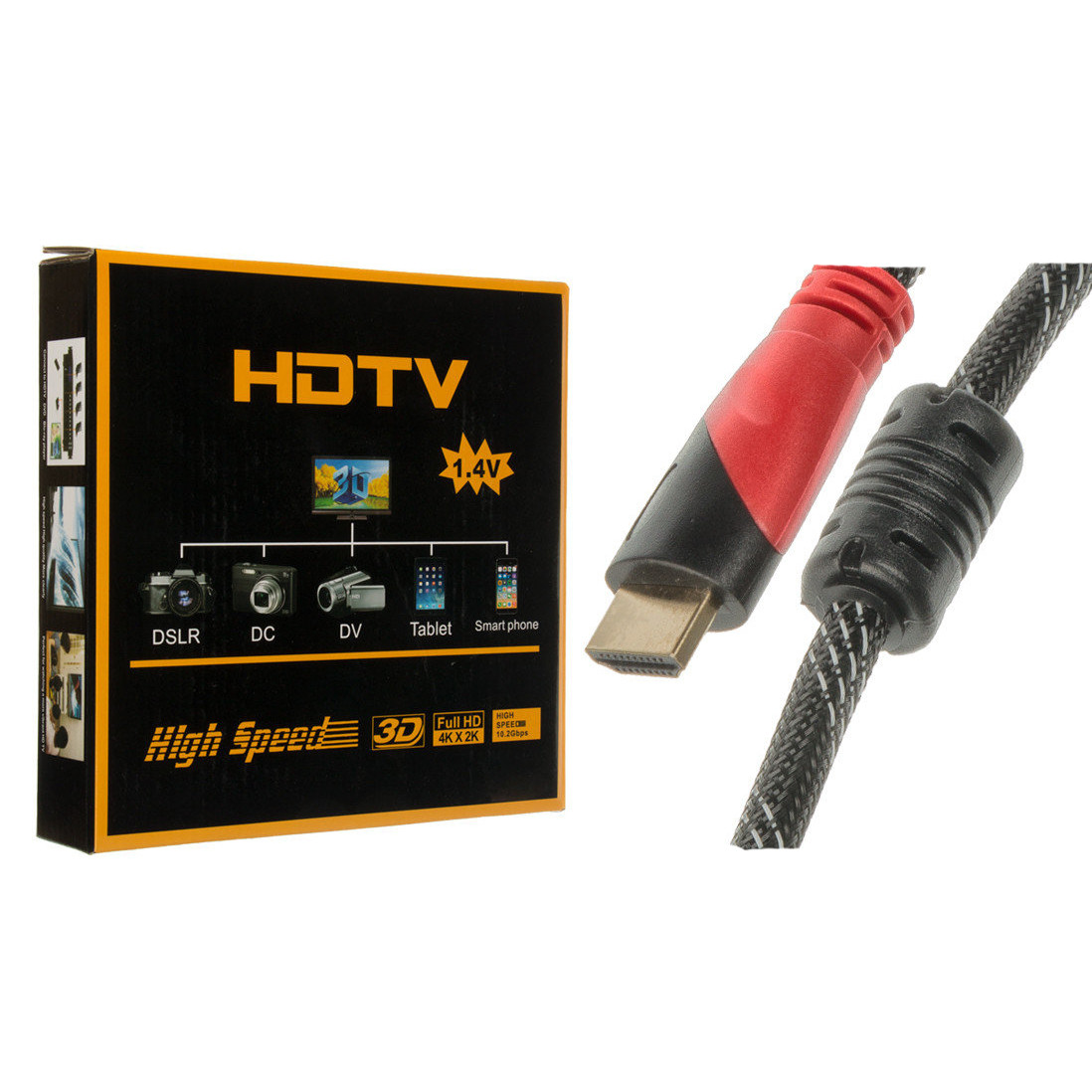 

Кабель HDMI-HDMI 5м (ver1.4) черный в упаковке