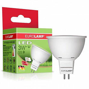 LED Лампа EUROLAMP ЕКО серія SMD 3W MR16 GU5.3 3000K, фото 2