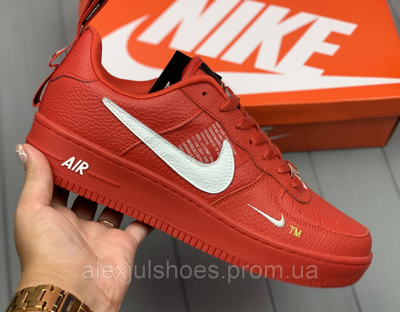air force 1 just do it red