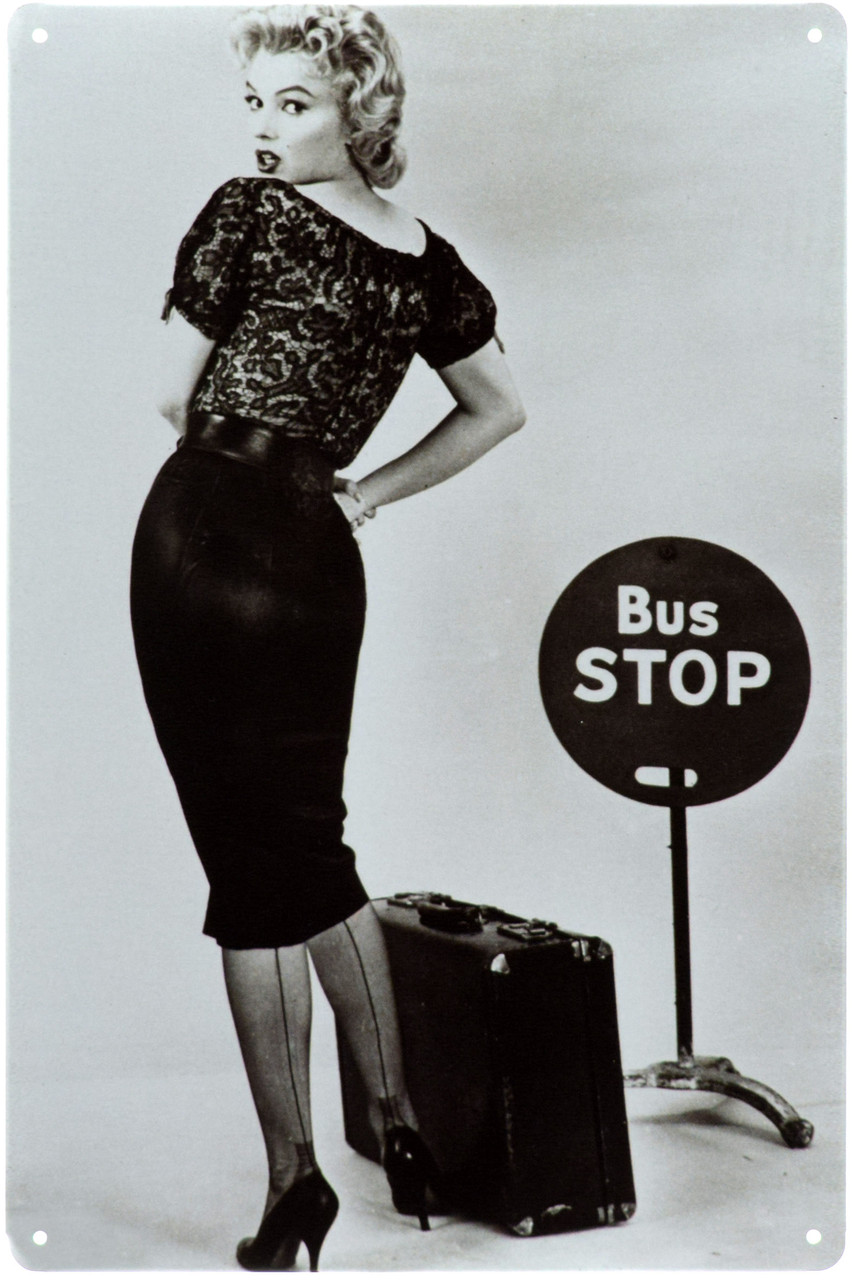 

Металлическая табличка "Мэрилин Монро (Автобусная Остановка) / Marilyn Monroe (Bus Stop)" (ms-00956)