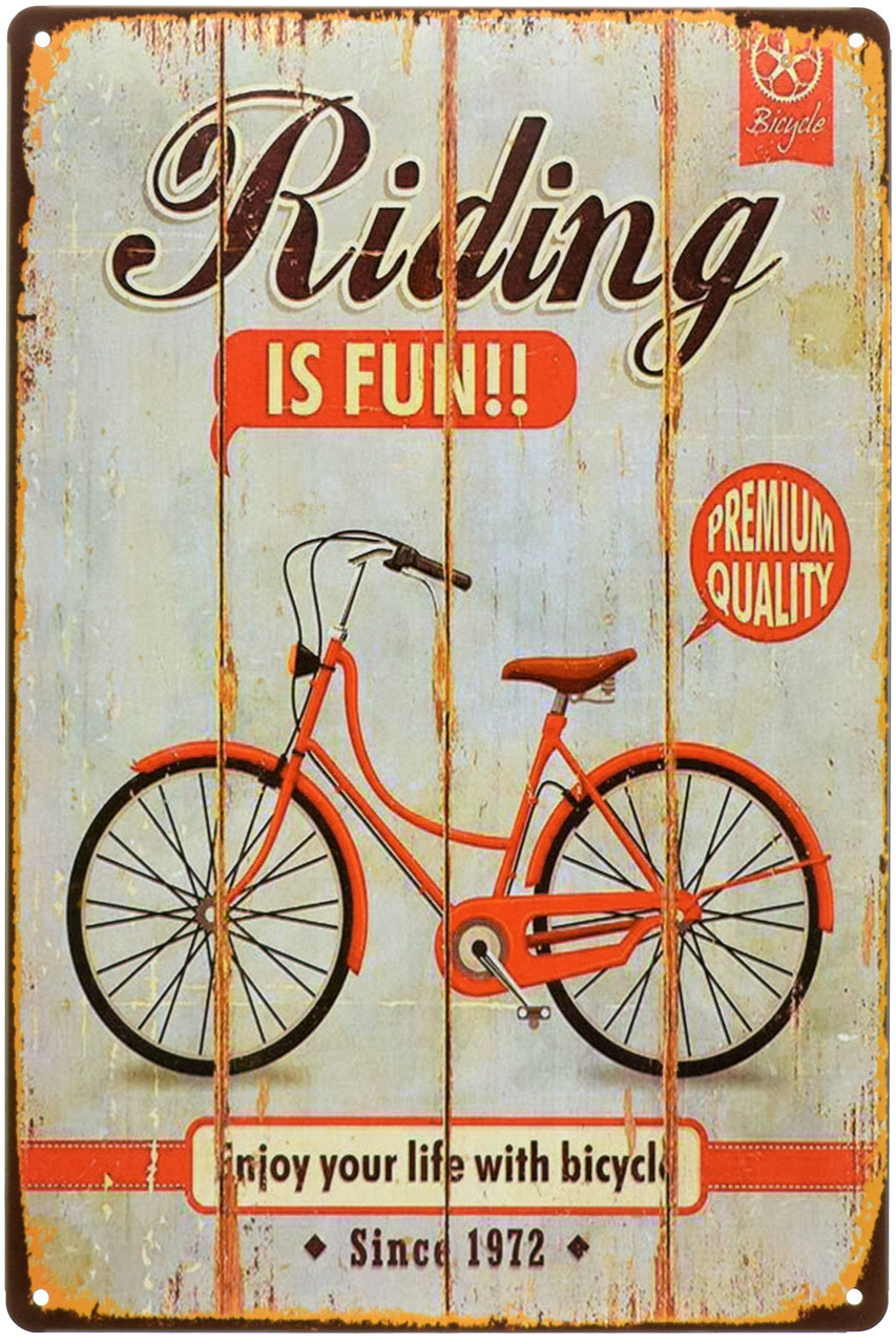 

Металлическая табличка "Кататься - Это Весело! / Riding Is Fun!" (ms-00355)