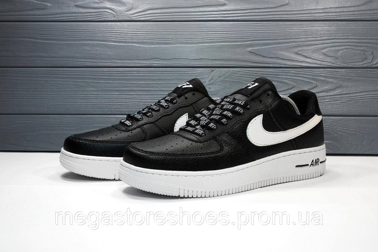 

Мужские кроссовки кожание Nike Air Force 1 44, Черный/белый