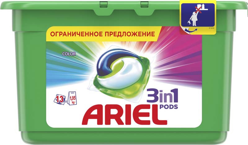 

Капсулы для стирки Ariel 3 в 1 Color 13х27 г