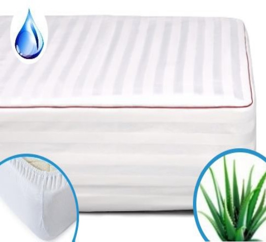 

Наматрасник MirSon DeLuxe Cotton Aloe vera 271 непромокаемый с резинкой по периметру 80х200 см