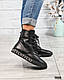 Зимние черные спортивные ботинки на шнуровке натуральная кожа, фото 6