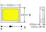 Світлодіод SMD 2835 білий 24Lm, 60мА, 3.2 В, фото 2
