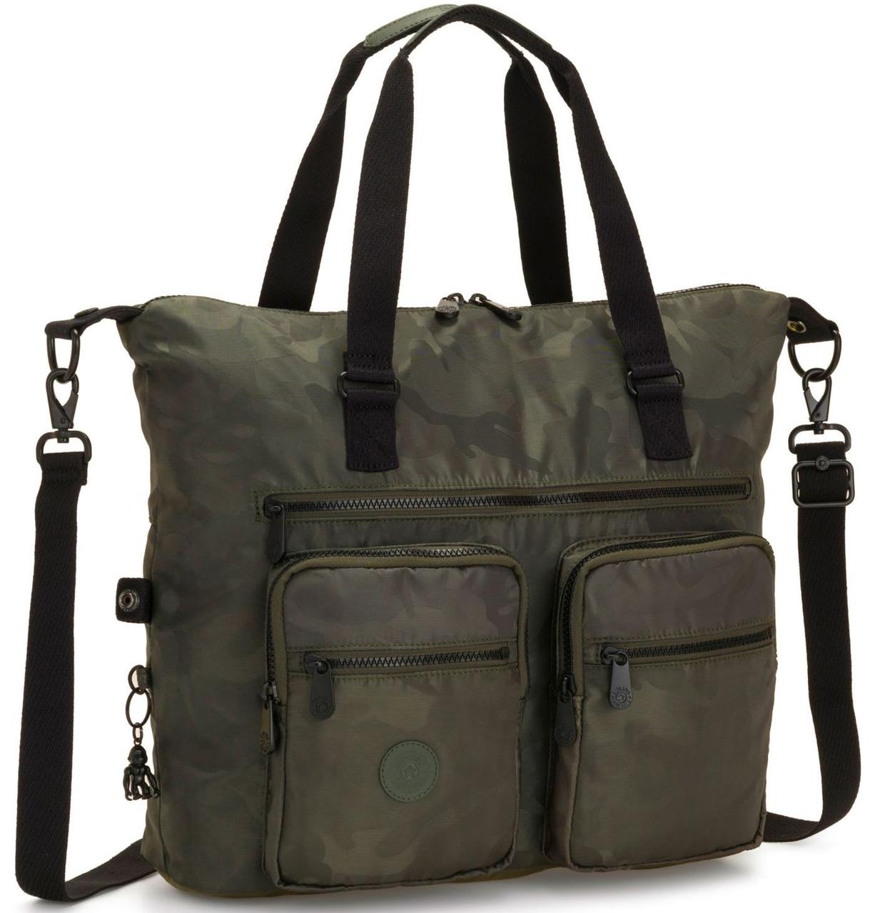 

Тканевая сумка женская Kipling Basic elevated оливковая