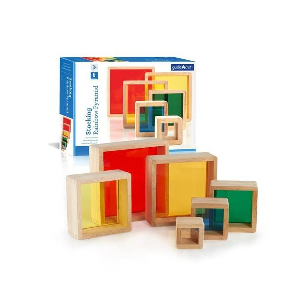 Набор деревянных блоков Block Play Цветная пирамидка Guidecraft G5066