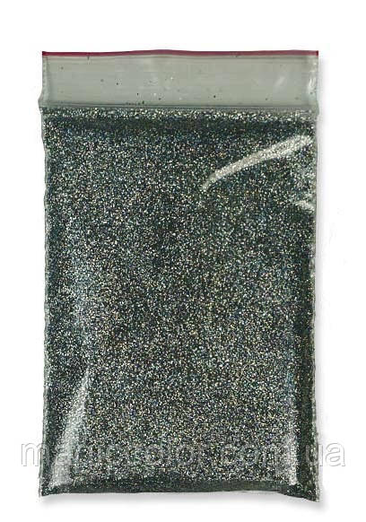 

Глиттер темное серебро 500г 1/128 (0,2 мм)