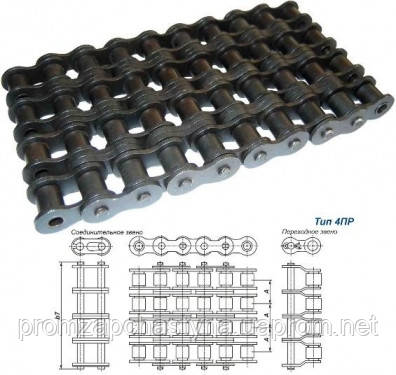 

Цепь приводная роликовая 4ПР-19,05-128 (12А-4)