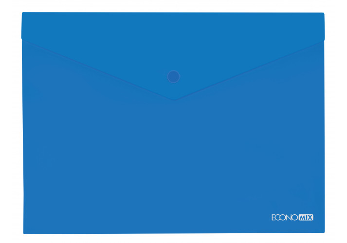 Папка-конверт А4 полупрозрачная синяя