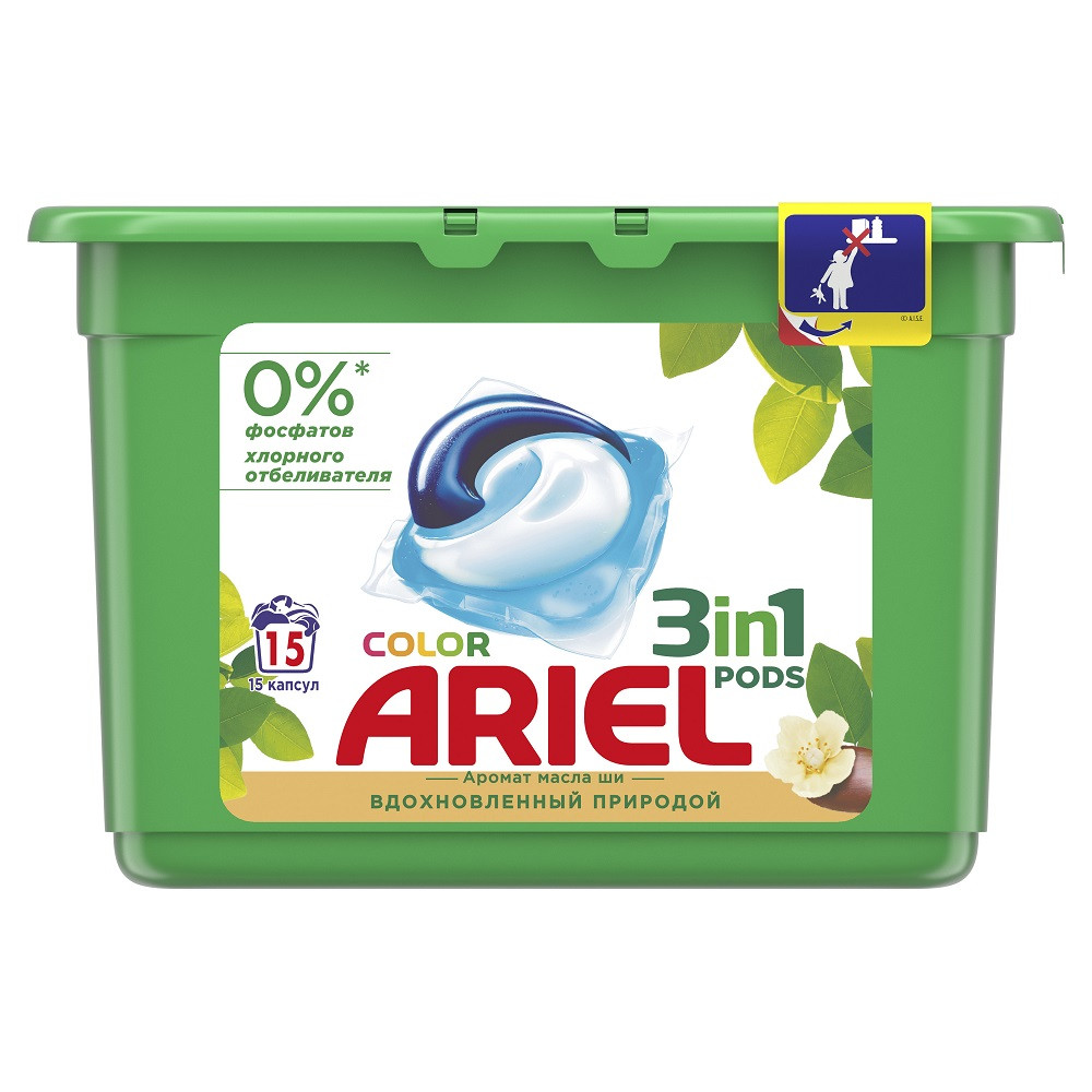 

Капсулы для стирки Ariel Аромат Масла Ши 15 шт 8001090993229