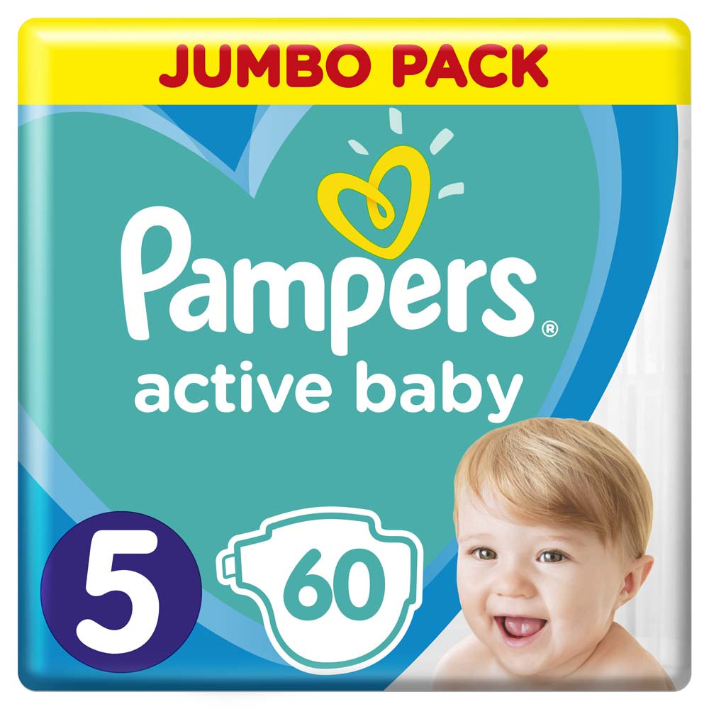 

Подгузники Pampers Active Baby Размер 5, 11-16 кг 60 шт 8001090948410