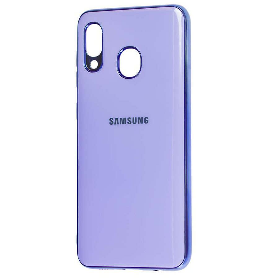 

TPU чехол GLOSSY LOGO для Samsung Galaxy A20 / A30 Сиреневый