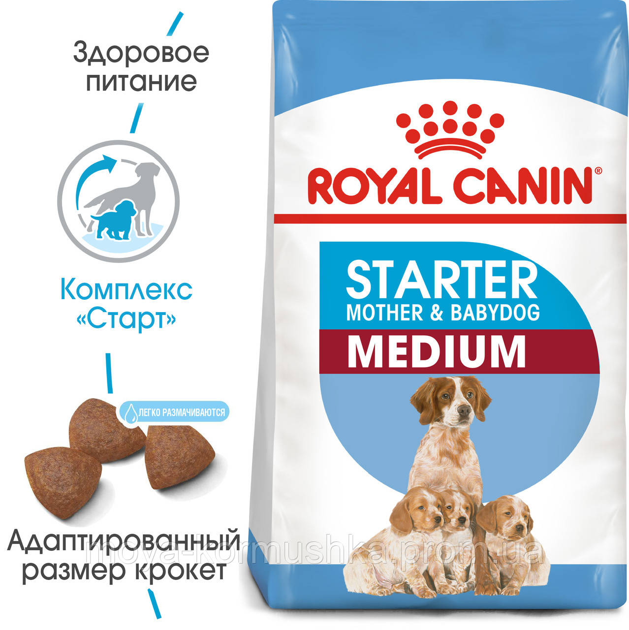 

Сухой корм Royal Canin Medium Starter для новорожденных щенков средних пород 12