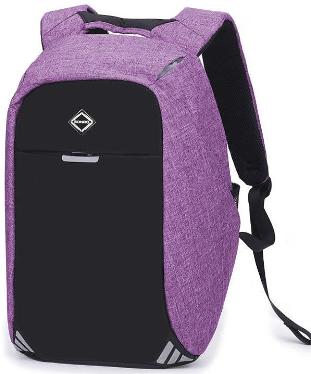 

Рюкзак антивор Bonro с USB 20 л Цвет фиолетовый., Разные цвета