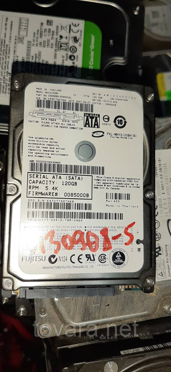 

Жесткий диск для ноутбука 120 Gb / Гб Fujitsu MHY2120BH SATA № 9130908