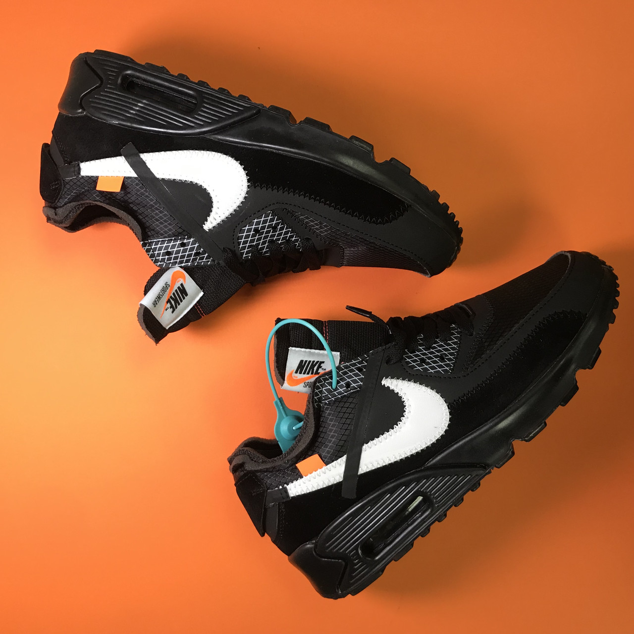 

Nike Air Max 90 Black x Off-White, Чёрный