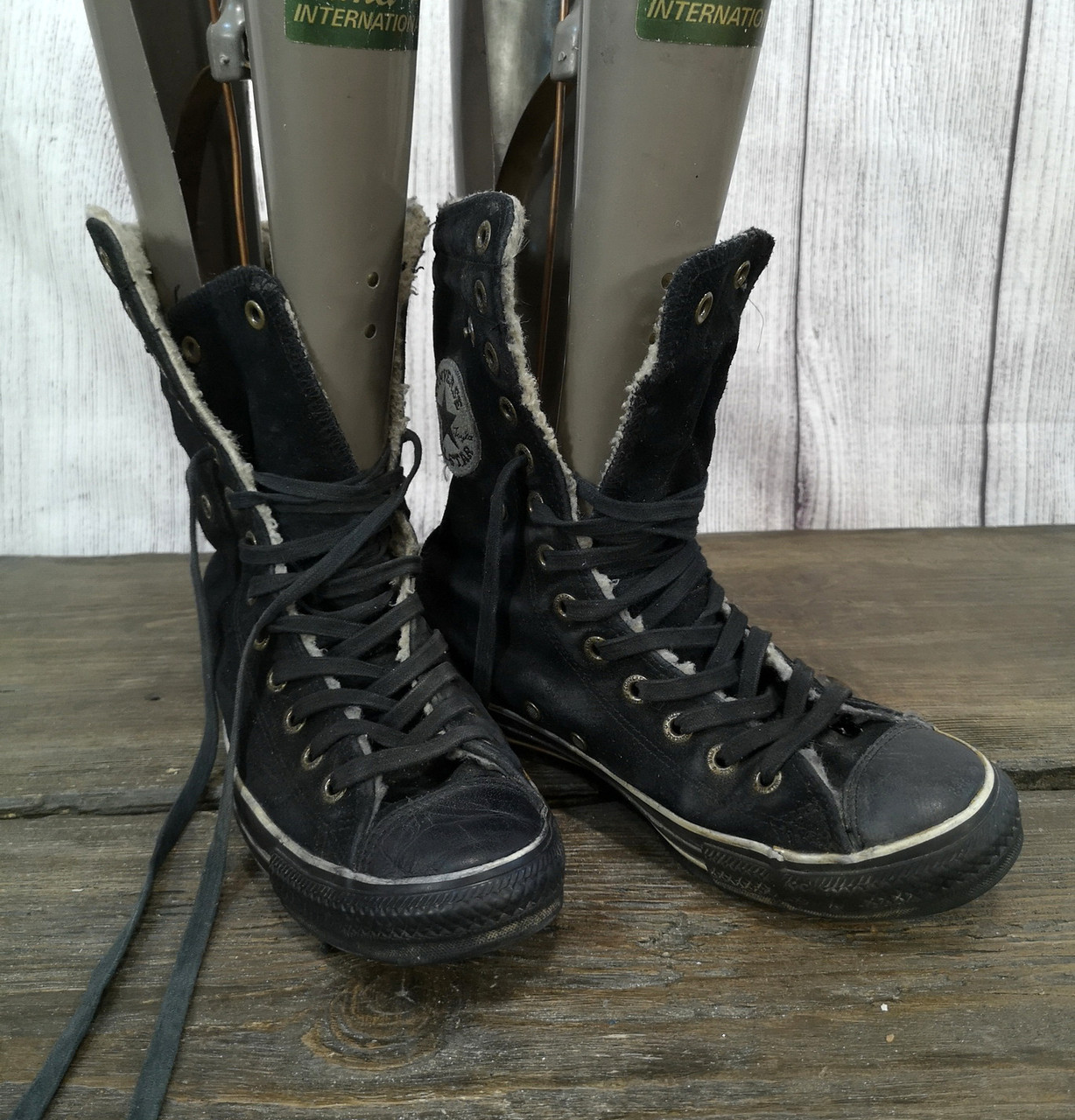 Кеды теплые Converse All Star, кожаные, сл. носки, на 39 (25.5 см) Хор