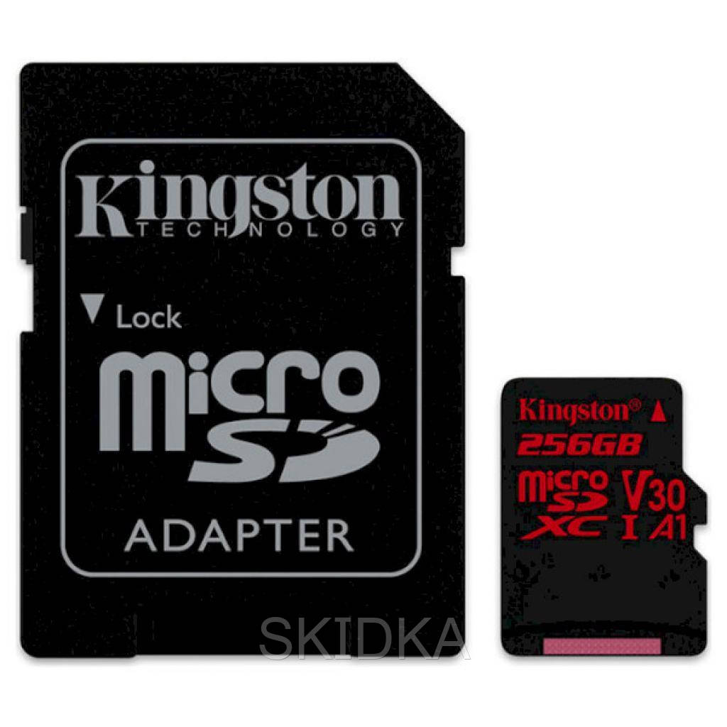 

Карта памяти Kingston 256GB microSDXC class 10 UHS-I U3 (SDCR/256GB)