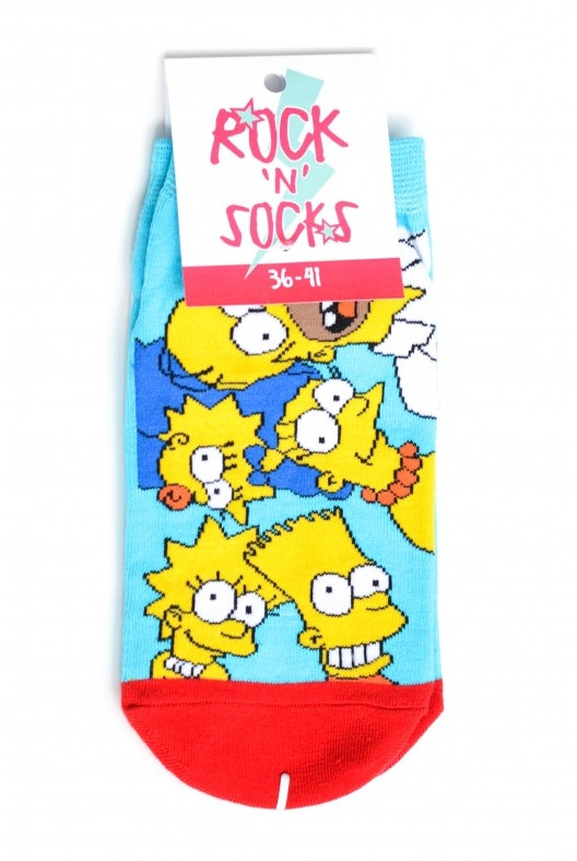 

Короткие носки Simpson family (р.36-41), Желтый;голубой