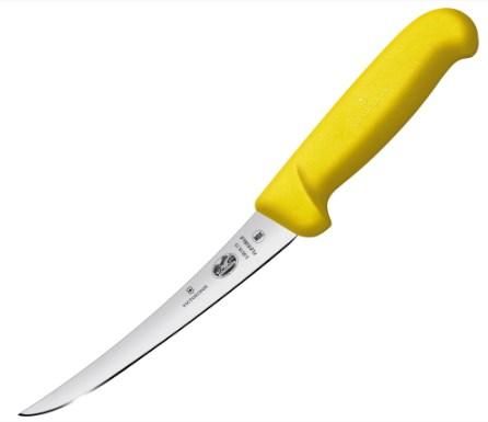

Кухонный нож Victorinox Fibrox, обвалочный, с полугибким лезвием 15 см, желтый
