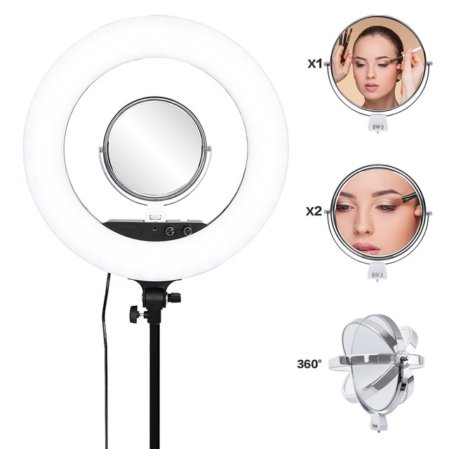 Професійна кільцева лампа MakeUp FT-R480 з штатив-триногою для косметології
