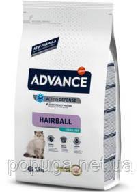 

Advance Cat Hairball для выведения шерсти у взрослых кошек с индейкой, 1,5 кг