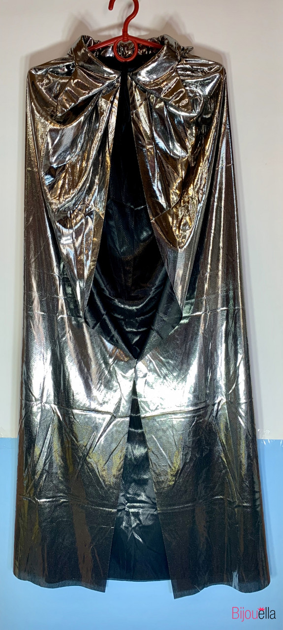 Серебряный плащ Crown карнавальная накидка на завязках на Хеллоуин вечеринку 120 см