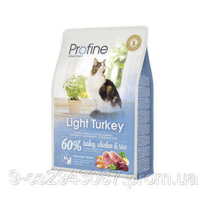 

PROFINE LIGHT натуральное мясо индейки и рис для котов и кошек с избыточным весом, 10кг