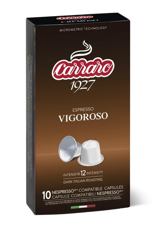 Кофе в капсулах Carraro Vigoroso (10 шт.) стандарт Nespresso, Италия (Нет в наличии