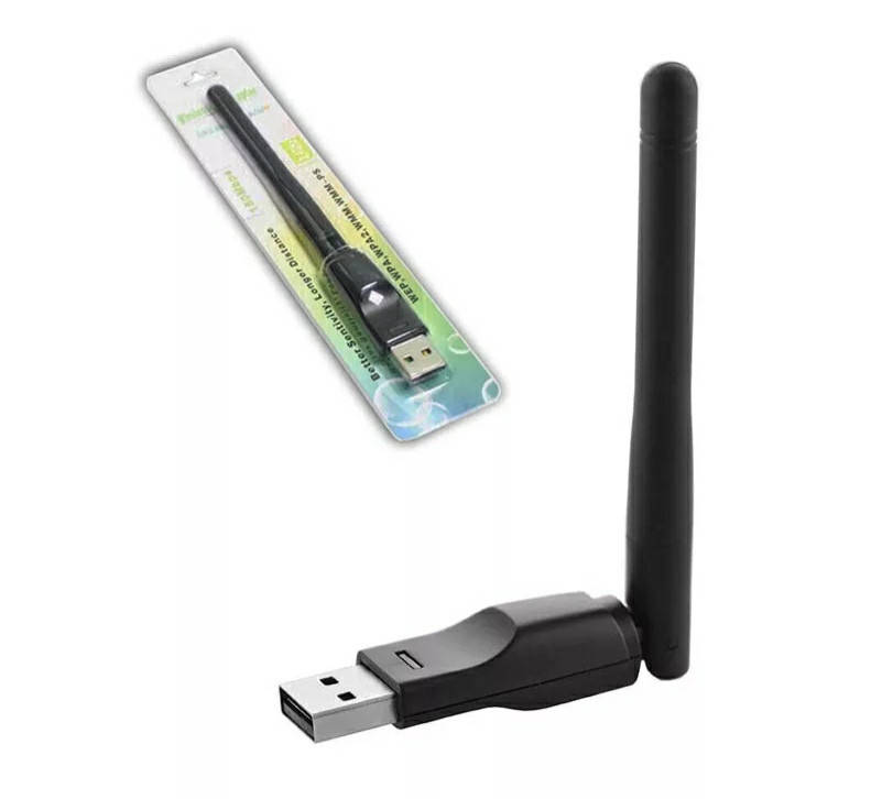 

USB WIFI адаптер со встроенной антенной 2dbi Ralink RT5370 для ПК, Т2, ТВ приставок